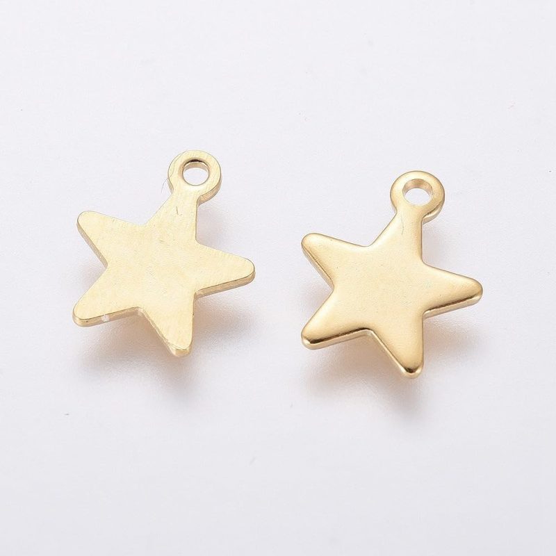 Stainless Steel Charms Pendants Bulk, Small Mini Metal Stamping Blank Tag Charms Pendants Tiny Jewelry Charms Accessories for Bracelet Necklace Earrings Chain Jewelry Making Findings - Image 2