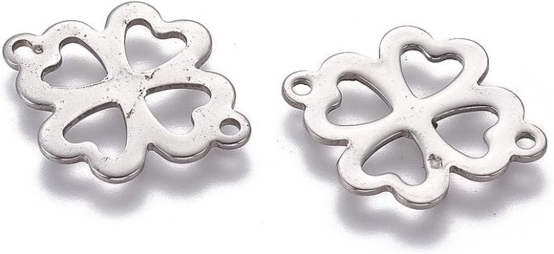 Stainless Steel Charms Pendants Bulk, Small Mini Metal Stamping Blank Tag Charms Pendants Tiny Jewelry Charms Accessories for Bracelet Necklace Earrings Chain Jewelry Making Findings - Image 2