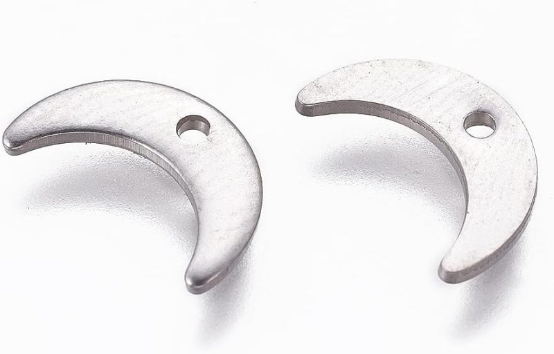 Stainless Steel Charms Pendants Bulk, Small Mini Metal Stamping Blank Tag Charms Pendants Tiny Jewelry Charms Accessories for Bracelet Necklace Earrings Chain Jewelry Making Findings - Image 2