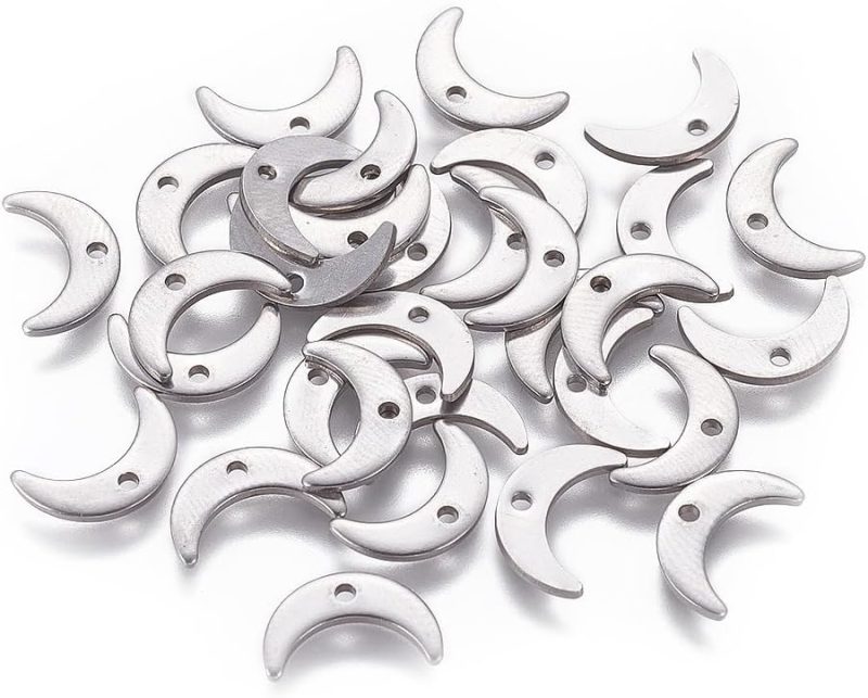 Stainless Steel Charms Pendants Bulk, Small Mini Metal Stamping Blank Tag Charms Pendants Tiny Jewelry Charms Accessories for Bracelet Necklace Earrings Chain Jewelry Making Findings