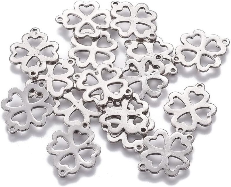 Stainless Steel Charms Pendants Bulk, Small Mini Metal Stamping Blank Tag Charms Pendants Tiny Jewelry Charms Accessories for Bracelet Necklace Earrings Chain Jewelry Making Findings
