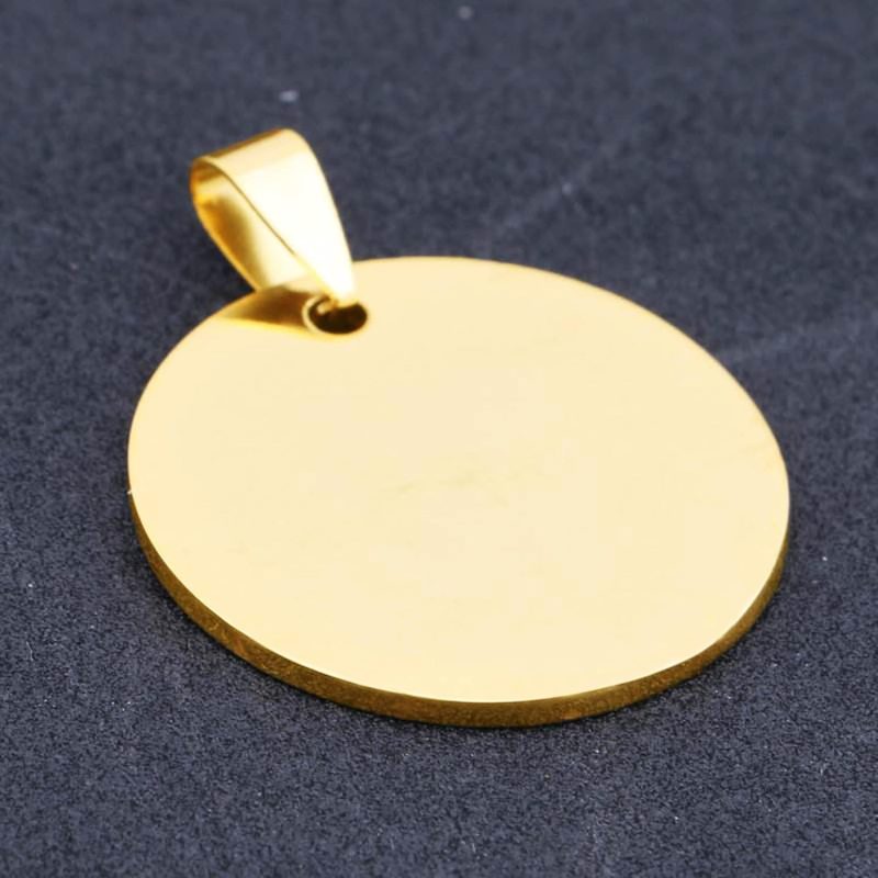 Stamping Blanks Gold Round Metal Charms 10 Pcs, Stainless Steel Blank Stamping Tags with Hole, 1 Inch Circle Pendants for Necklace Bracelet ID Name Tags DIY Handicrafts - Image 2