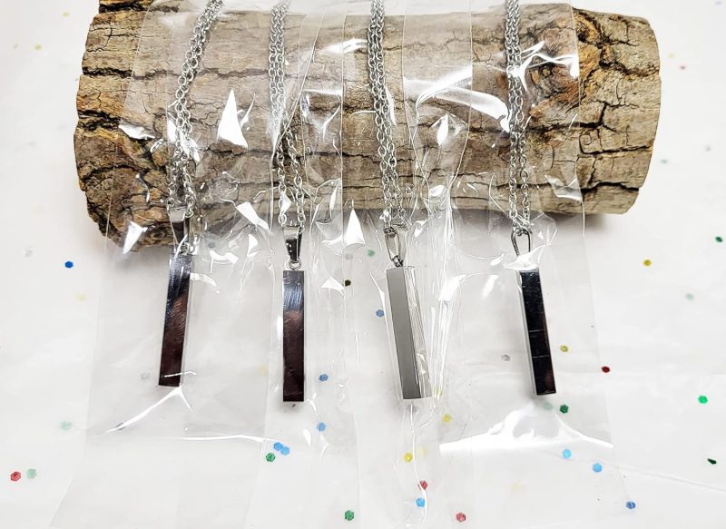 4 x Stainless Steel Bar Necklace | Bar Necklace Stamping Blank - Image 2